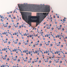 Camisa de trabajo de manga larga de algodón con botones lisos para hombre